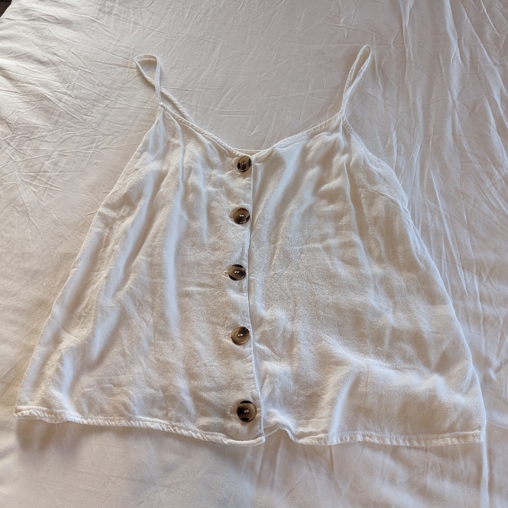 ⭐4 for $20 Sale⭐ White Button Tank